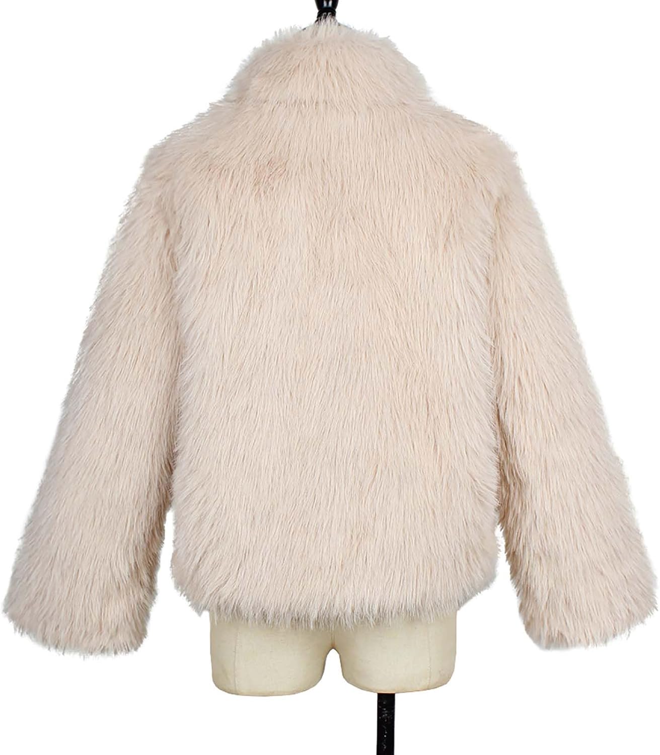Abrigo de Pelo Sintético para Mujer - Chaqueta de Invierno Cálida y Suave con Frente Abierto, Estilo Moderno y Cómodo