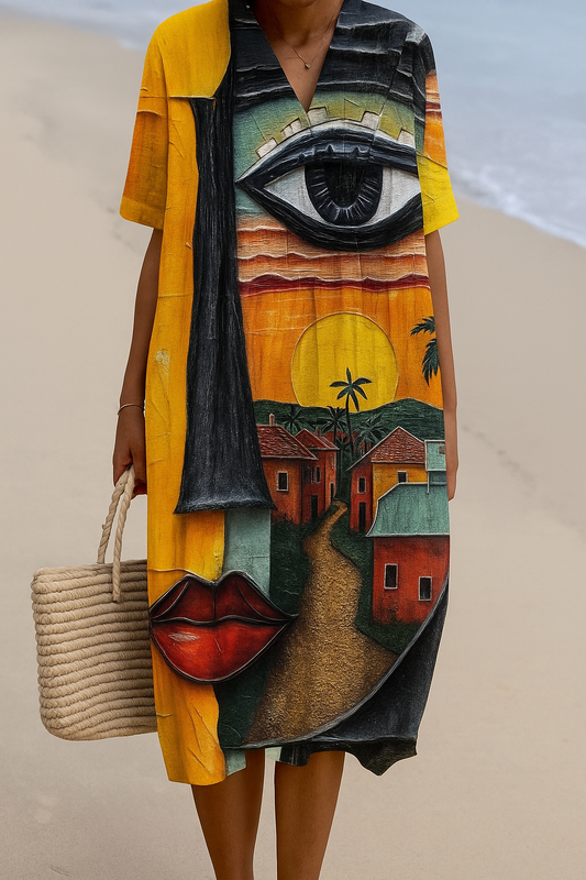 Sandra - Vestido Arte Surrealista